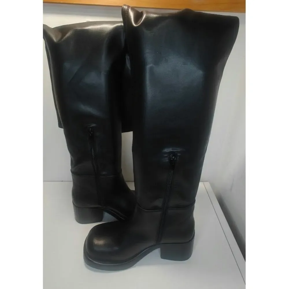 Black thigh high Boots by Jeffrey Campbell sz 7 - Picture 4 of 11
